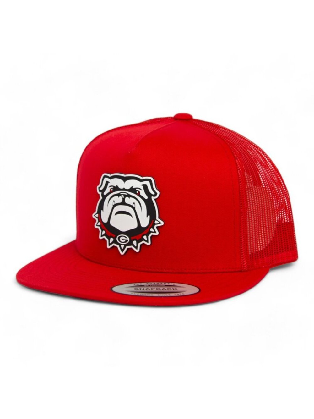 Georgia Bulldogs UGA 3D YP Snapback Flat Bill Trucker Hat- Red